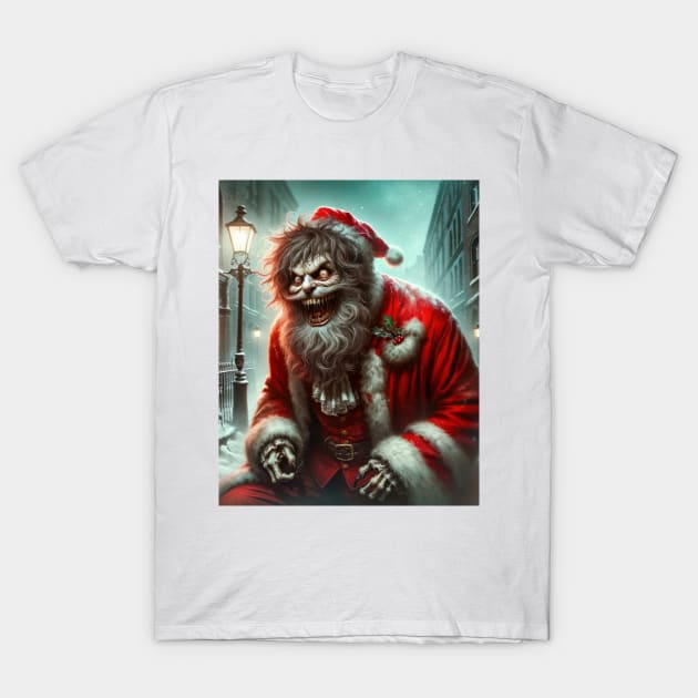 Dr Jekyll and Mr Claus T-Shirt by TooplesArt